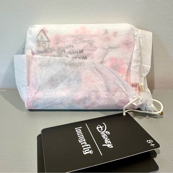 Loungefly Disney Stitch and Scrump Cherry Blossoms Floral Mini Zip Wallet - Picture 6 of 6